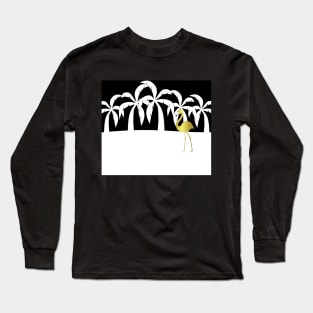 Golden Flamingo Beach Long Sleeve T-Shirt